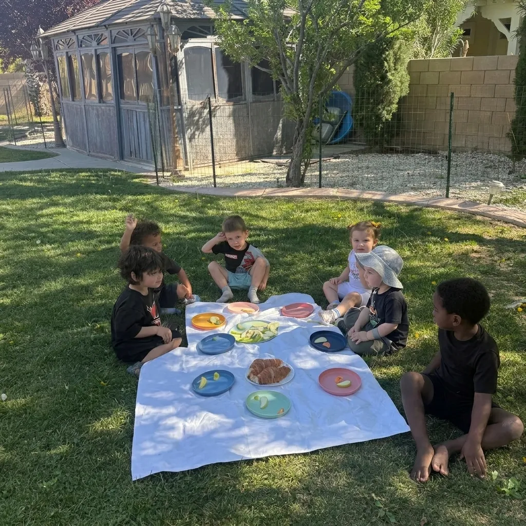 Summer Camp Outdoor Picnic and Fun at Fairy Tale Child Care Palmdale