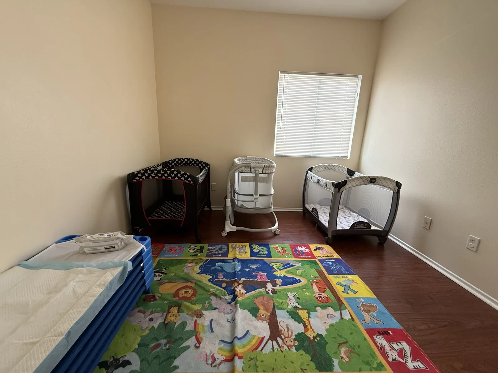 Infant Nursery with Cribs and Bassinet at Fairy Tale Child Care Palmdale
