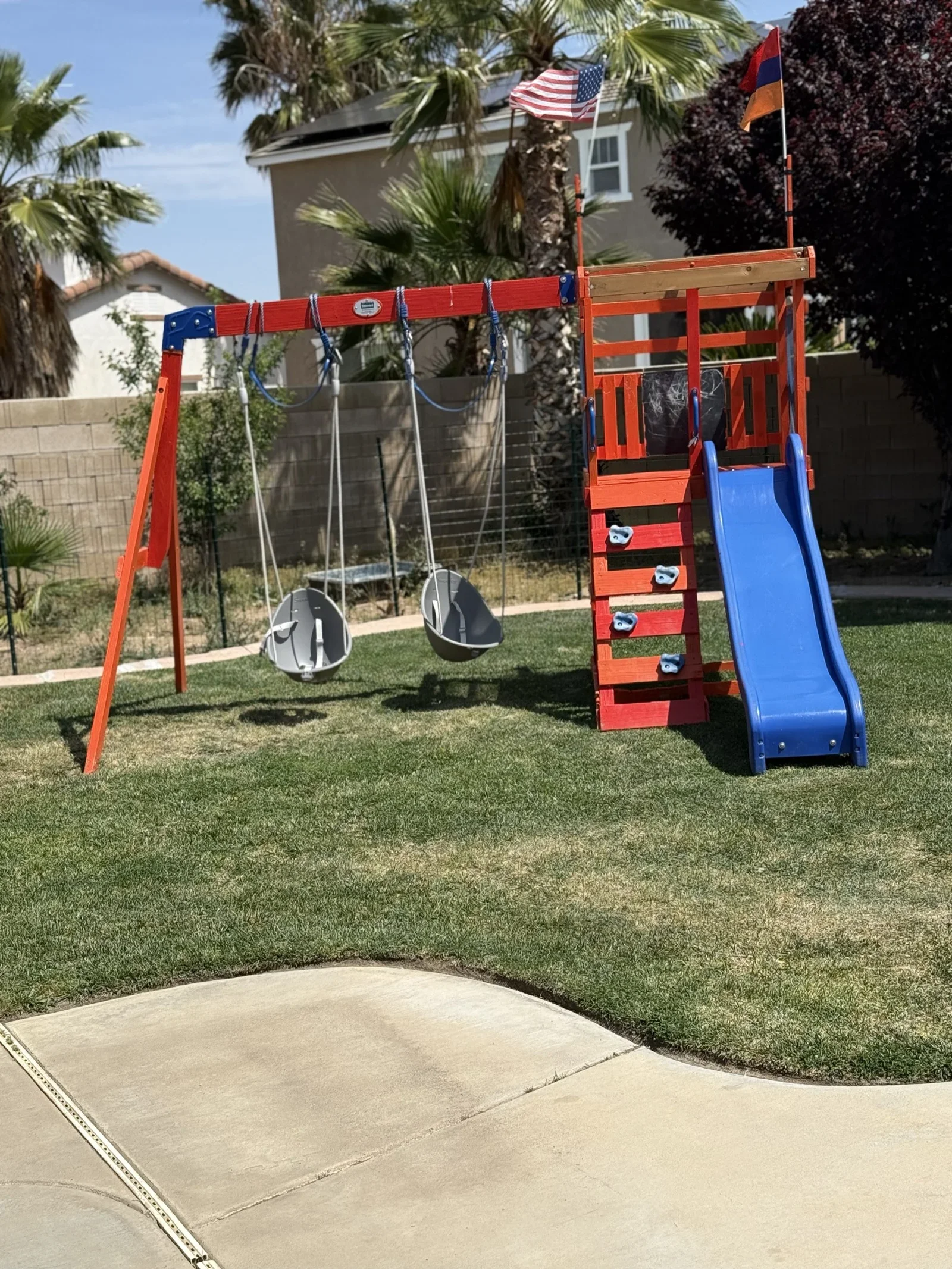 After-School Outdoor Play on Swing Set at Fairy Tale Child Care Palmdale